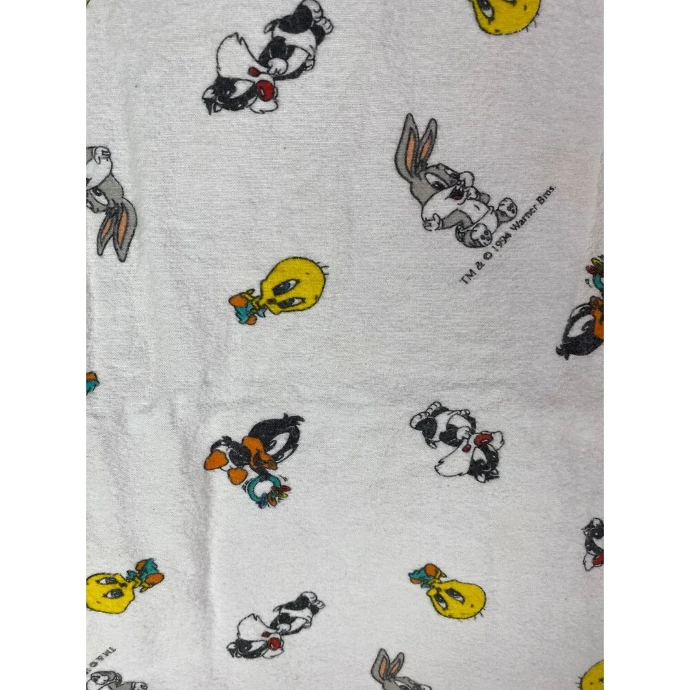 Vintage Looney Tunes Babies Receiving Blanket 1994